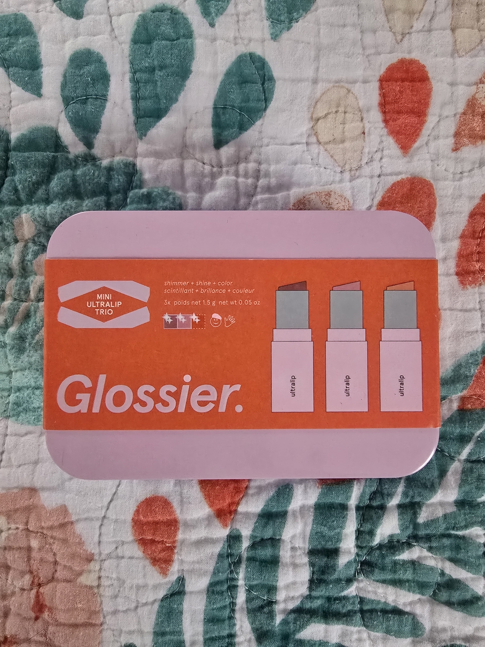Glossier Mini Ultralip Trio Ltd Ed 3 Piece In Metal Case